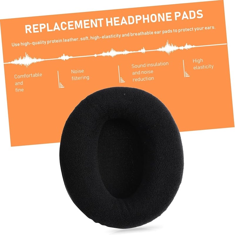 2PCS Black Memory Foam Replacement Ear Pads Covers for HyperX Cloud II Gaming Headset - Image 3